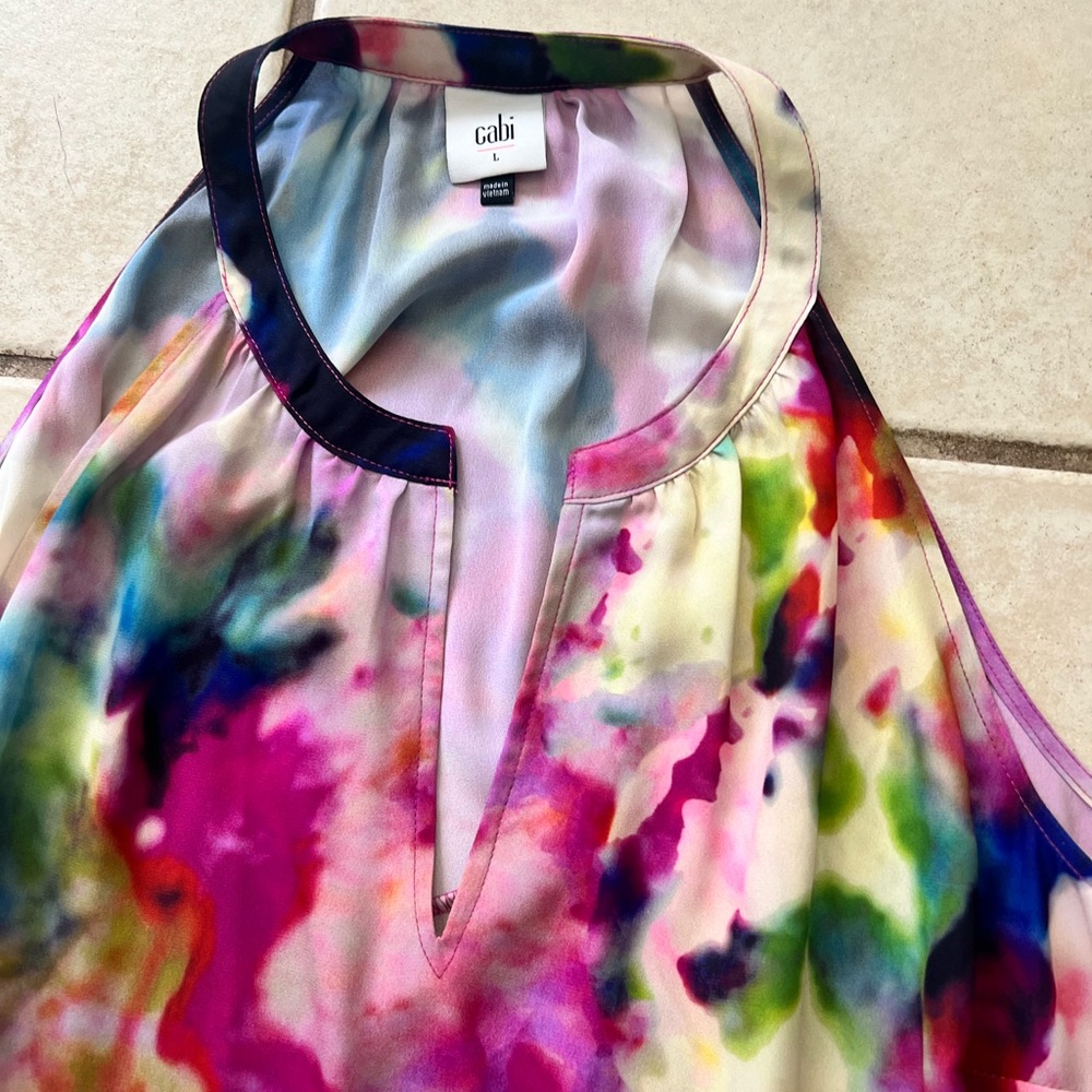 CAbi Women's Colorful Sleeveless Blouse